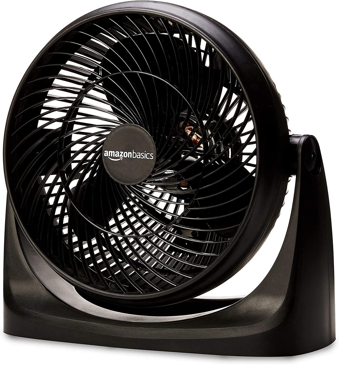 3 Speed Small Room Air Circulator Fan, 11-Inch, Blade, Black, 7.6 D x 14.8 W x 14.1 H-