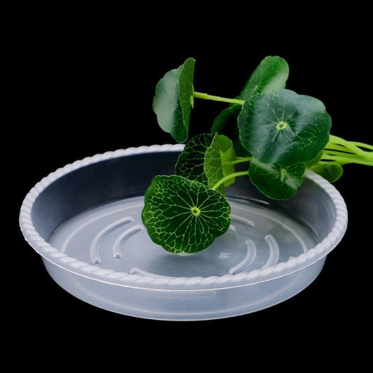 10-Piece Clear Plastic Planter Saucer Set-Garden Pot Saucers & Trays
