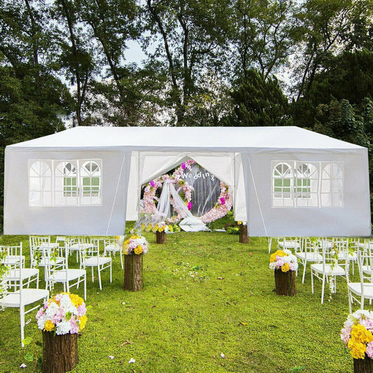 10'x30' 8 Sidewall Wedding Tent Party Canopy Gazebo W/2 Door Pavilion-Tents