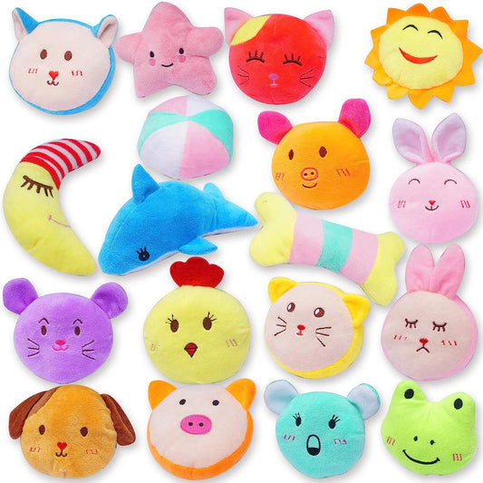 18 Pack Puppy Plush Squeaky Dog Toys Pets Small Dog Chew Toys for Puppies Bulk with Squeaker Soft Toy-