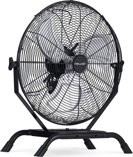 20 Outdoor Rated 2-in-1 High Velocity Floor or Wall Mounted Fan with 3 Fan Speeds and Adjustable Tilt Head, NIF20CBK00-