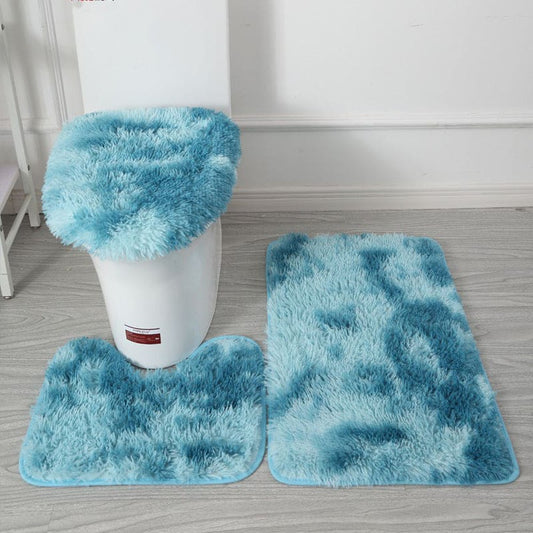 3Pcs Plush Bathroom Non-slip Bath Carpets-