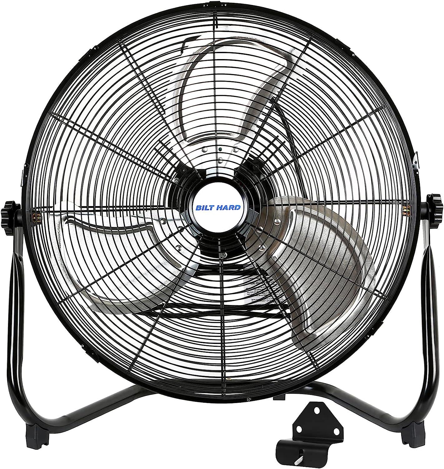 4650 CFM 20 High Velocity Floor Fan, 3-Speed Heavy Duty Metal Fan with Wall-Mounting System, Industrial Shop Fan for Commercial, Garage, and Greenhouse-