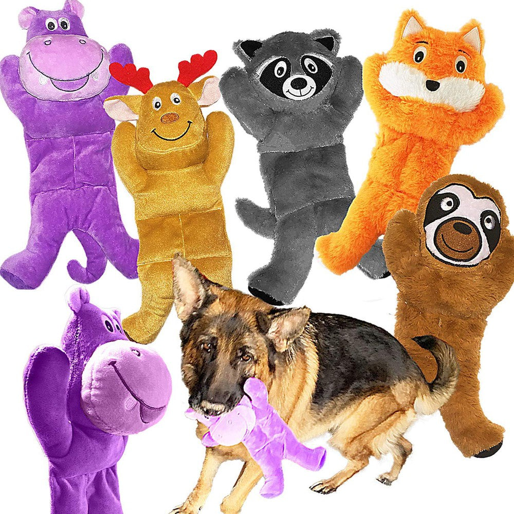 5 Pack 12'' Dog Toys Assortment Value Bundle Dog Plush Toys Dog Squeak Toys12 Inch Each Dog Squeaky Toys Assortment for Medium to Large Breeds-