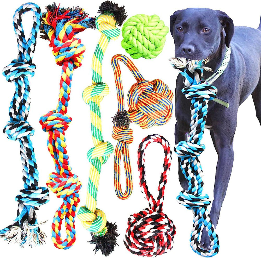 6 Pack Large Dog Rope Toys, Dog Chew Toys, Dog Toys for Large, XL Large Dogs-