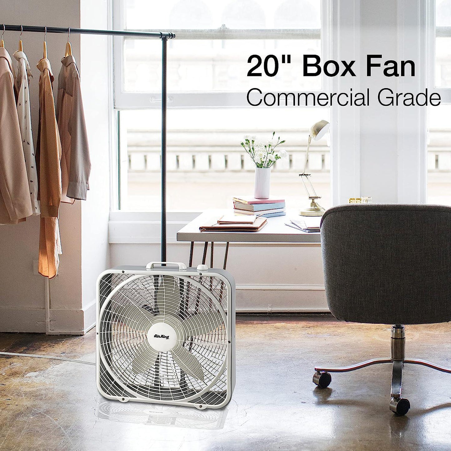 Air King 9723 20-Inch 3-Speed Box Fan , White