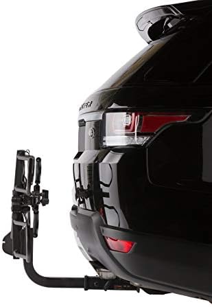 KR-BRDUBK Heavy Duty K2 Sport 2 Inch Hitch Rear Mounted 2-Bike Bike Rack with Locking Hitch Pin, Smart Tilt Feature, and 120 Pound Capacity, Black