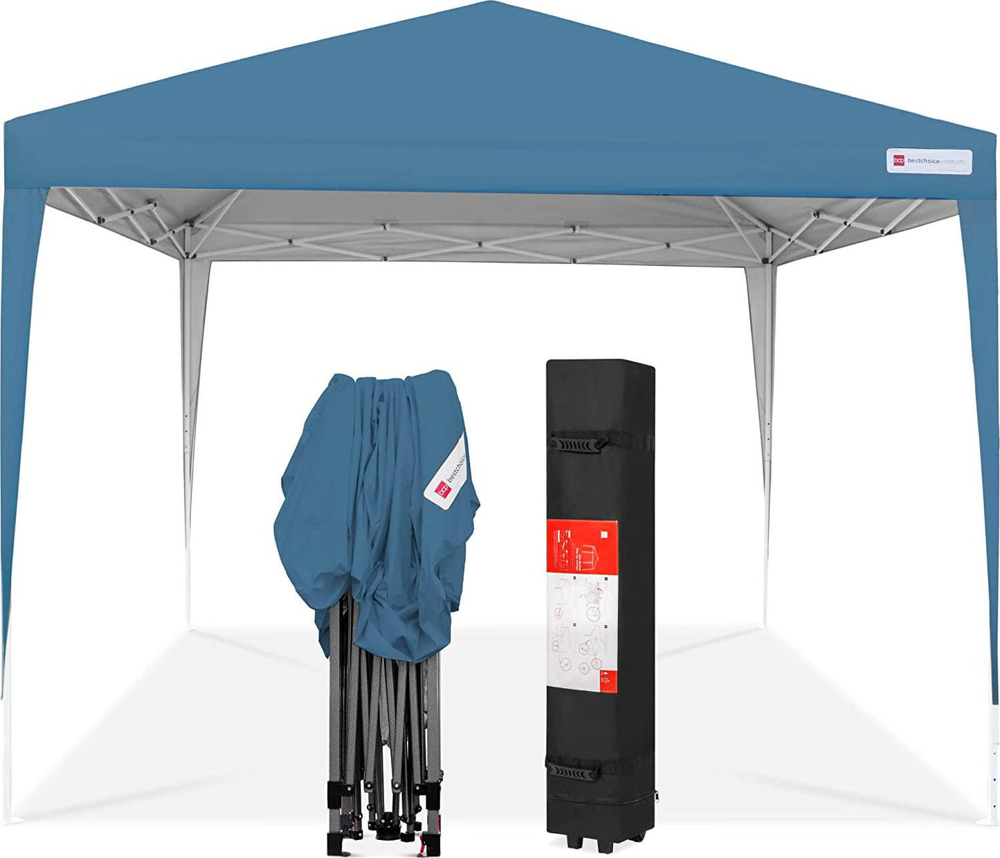 Best Choice Products 10x10ft Pop Up Canopy Outdoor Portable Folding Instant Lightweight Gazebo Shade Tent w/Adjustable Height, Wind Vent, Carrying Bag - Blue-