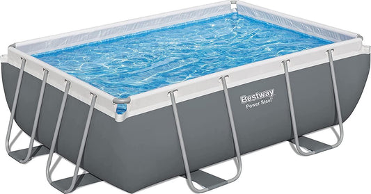 Bestway: Power Steel 9'3 x 6'5 x 33 Above Ground Pool Set - 937 Gallons, Rectangular-