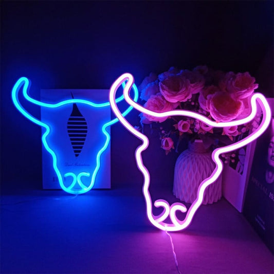 Bull Head Neon Light-