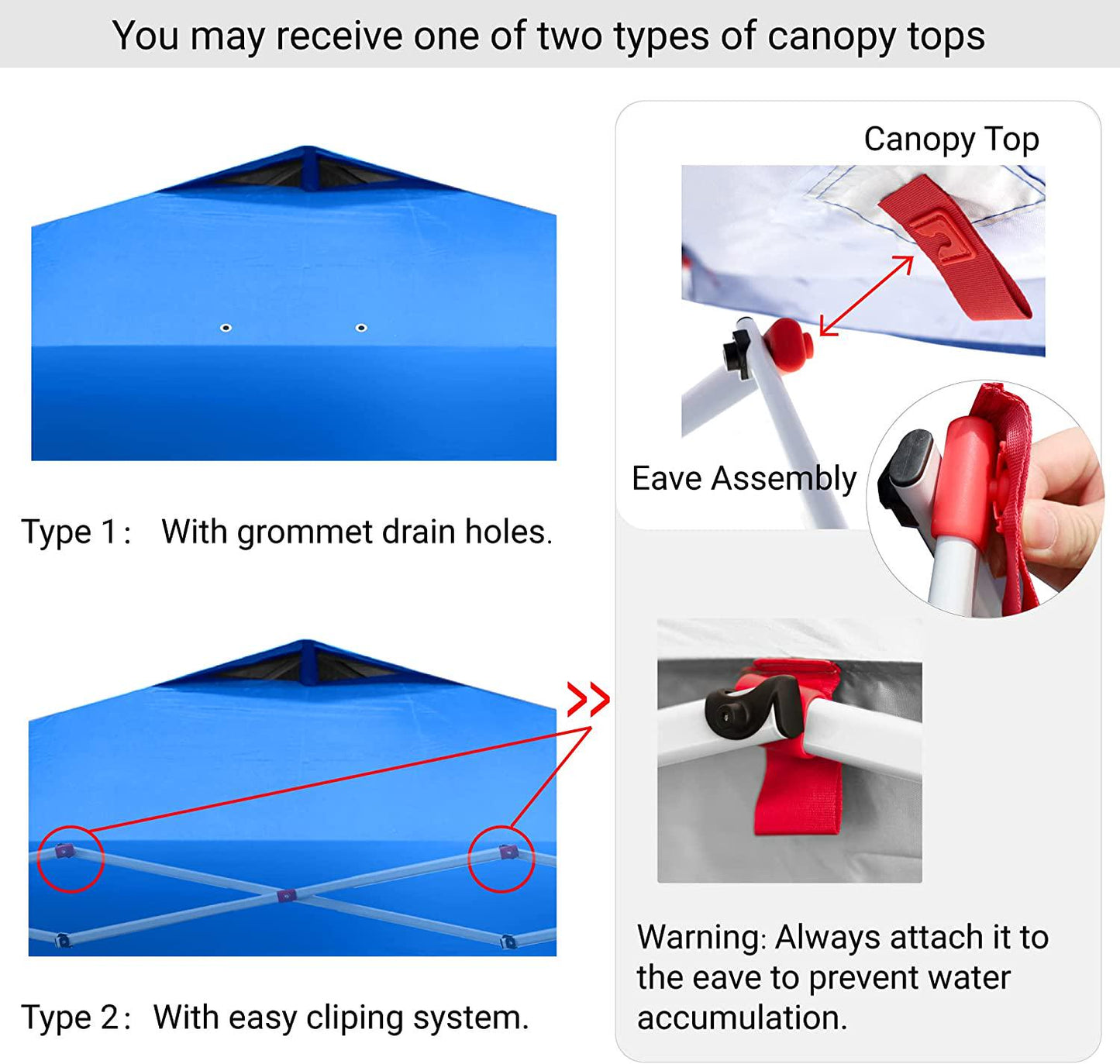 CROWN SHADES 10x10 Pop Up Canopy, Patented One Push Tent Canopy, Newly Designed Storage Bag, 8 Stakes, 4 Sandbags, 4 Ropes, Blue