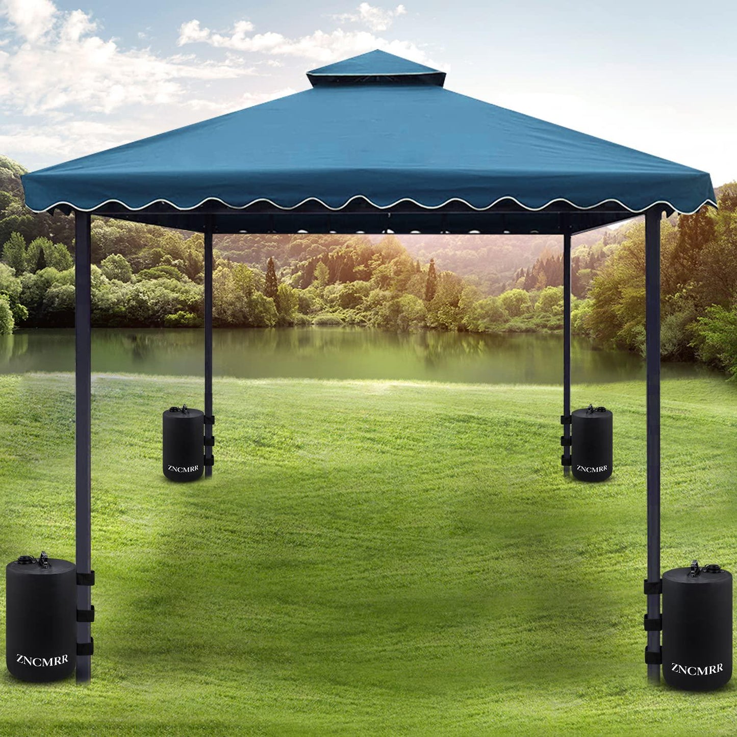 Canopy Water Weight Bag Leg Weights for Pop Up Canopy, Tent, Gazebo, Set of 4, Black