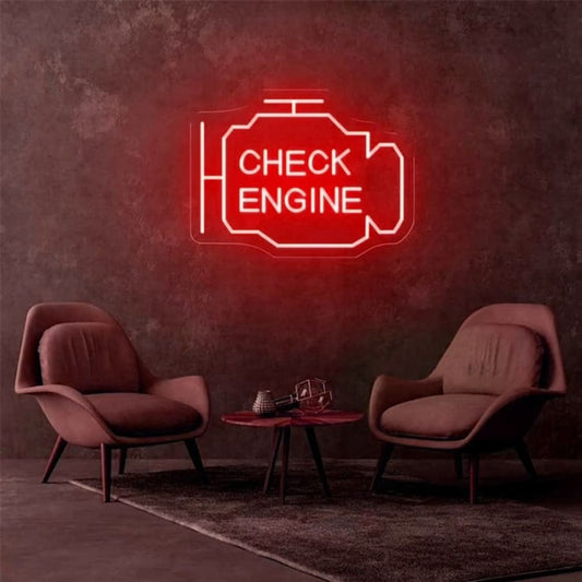 Check Engine Neon Sign-