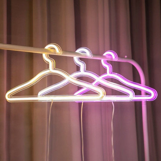 Coat Hanger Neon Light-
