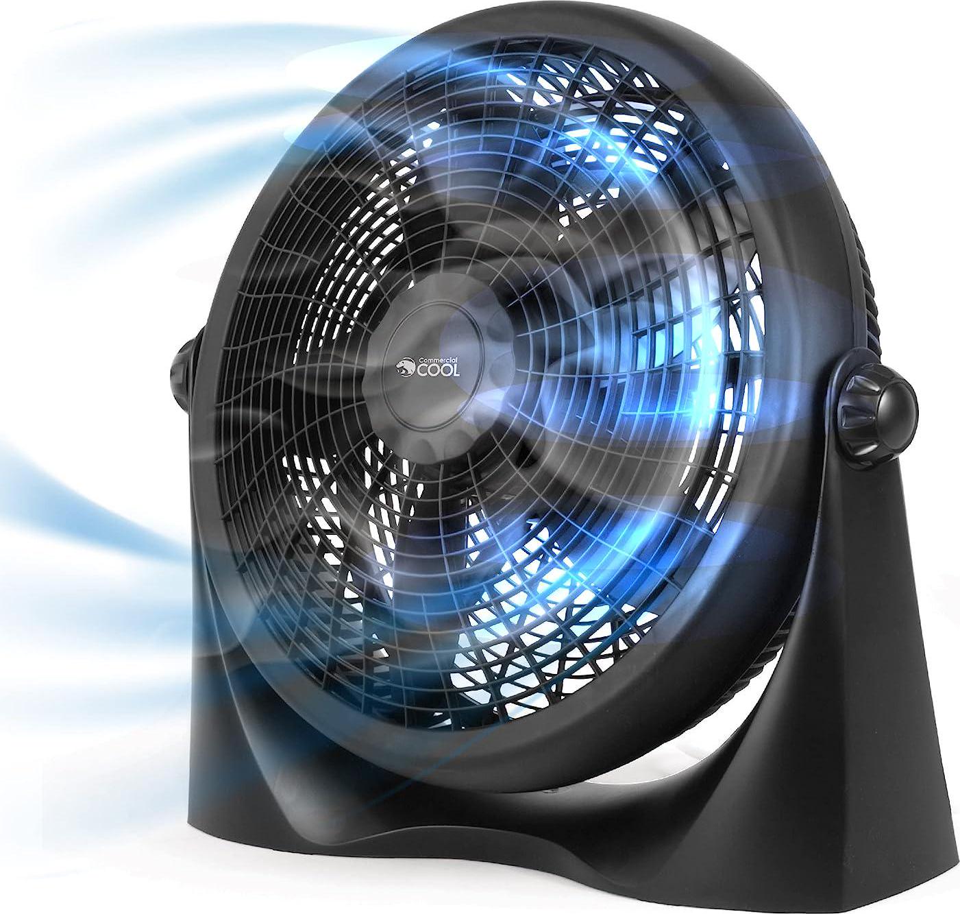 Cool 16 Inch High Velocity Floor Fan, Black, CFF16B-