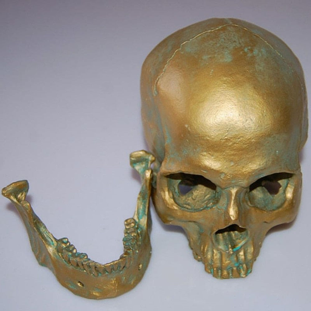 Copper Skull Statue-