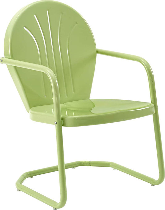 Crosley Furniture CO1001A-KL Griffith Retro Metal Outdoor Chair, Key Lime-