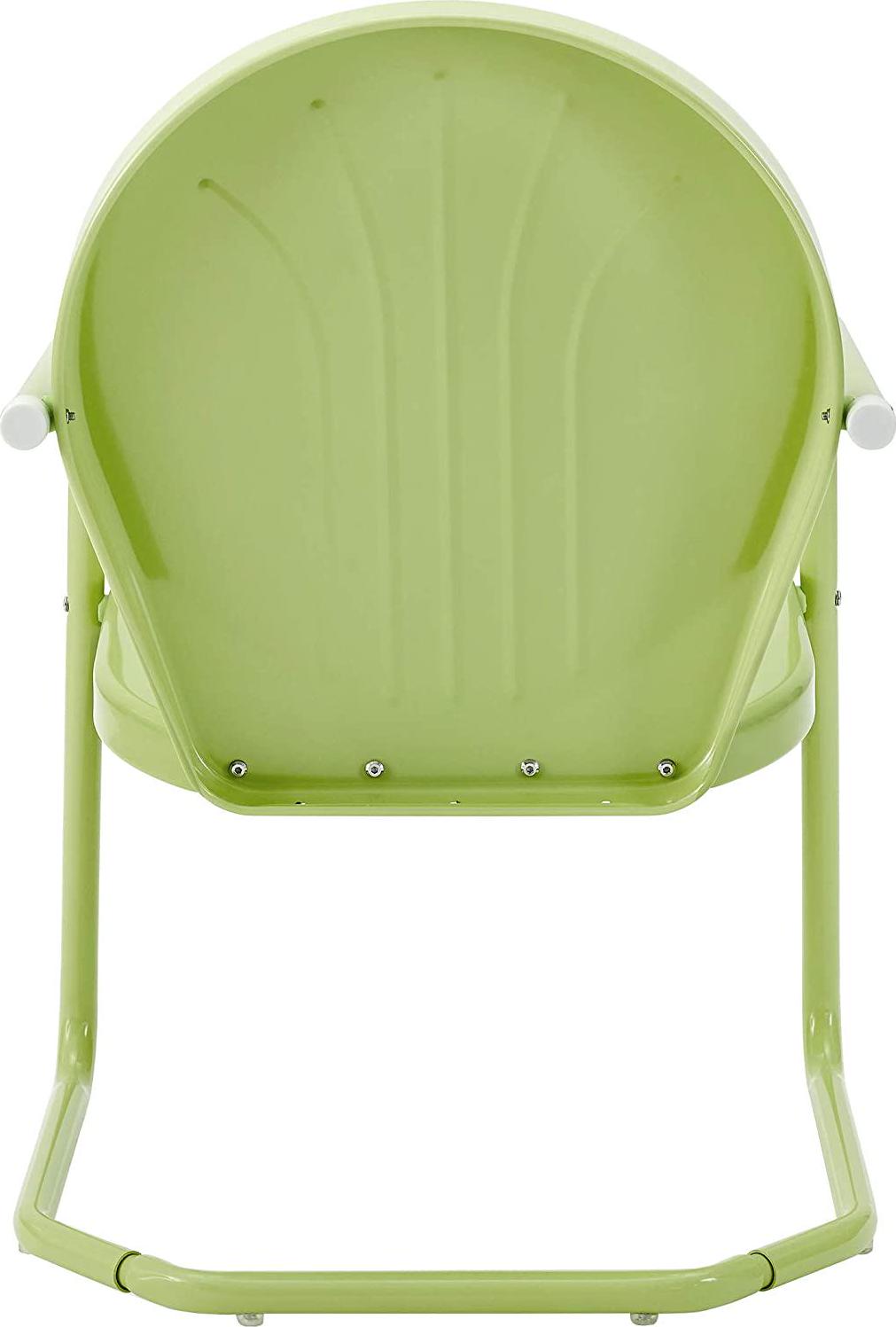 Crosley Furniture CO1001A-KL Griffith Retro Metal Outdoor Chair, Key Lime