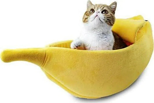 · · Cute Banana Cat Bed House Large Size-
