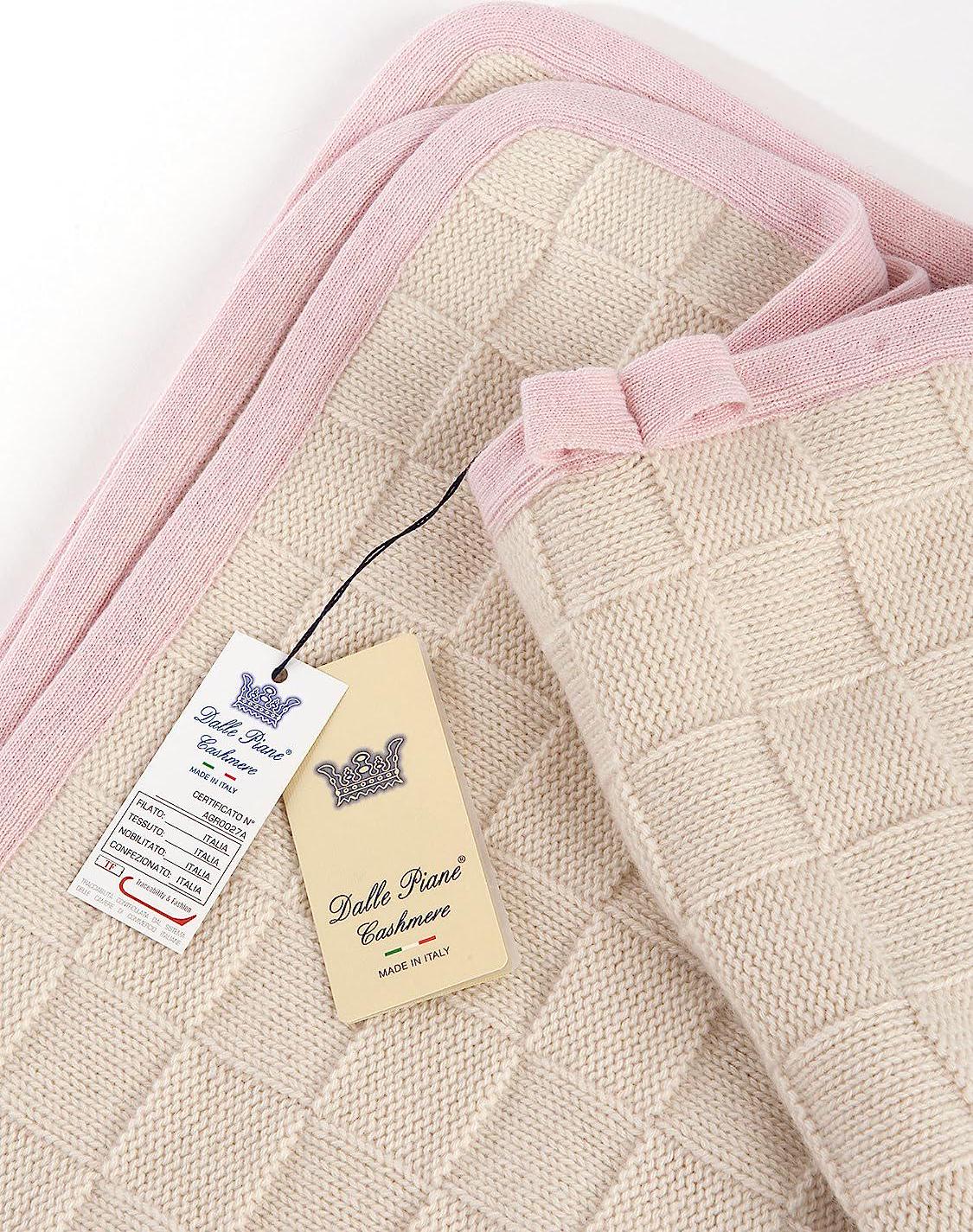 Dalle Piane Cashmere - Pure Cashmere Made in Italy Baby Blanket - Color: Pink