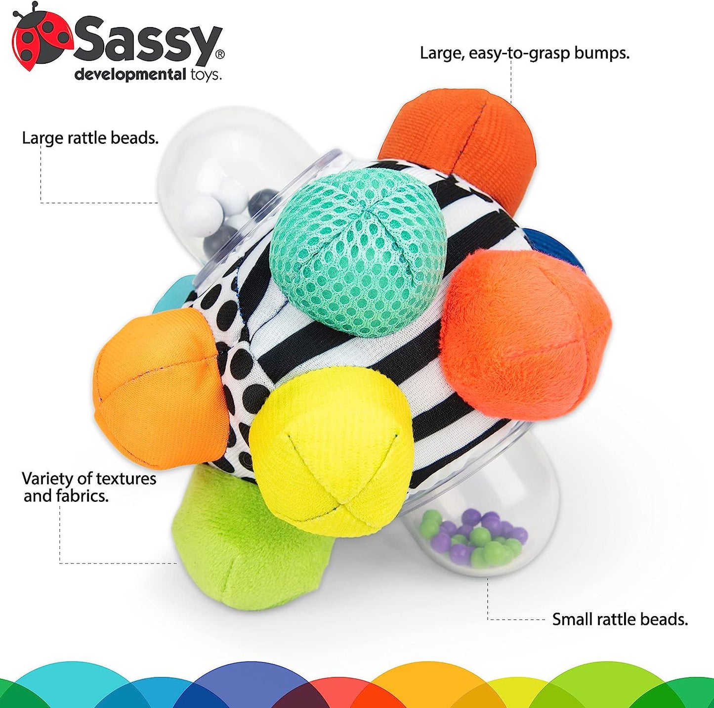 Developmental Bumpy Ball | Easy to Grasp Bumps Help Develop Motor S##### | for Ages 6 Months and Up