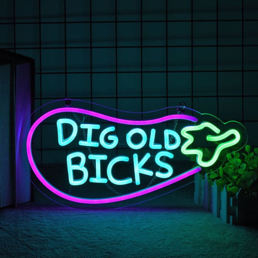 Dig Old Bicks Neon Sign-