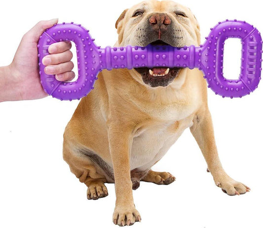 Dog Toys for Aggressive Chewers Large Breed 15 inch Interactive Dog Toy Large Long Lasting Dog Toys with Convex Design Natural Rubber Tug-of-war Toy-