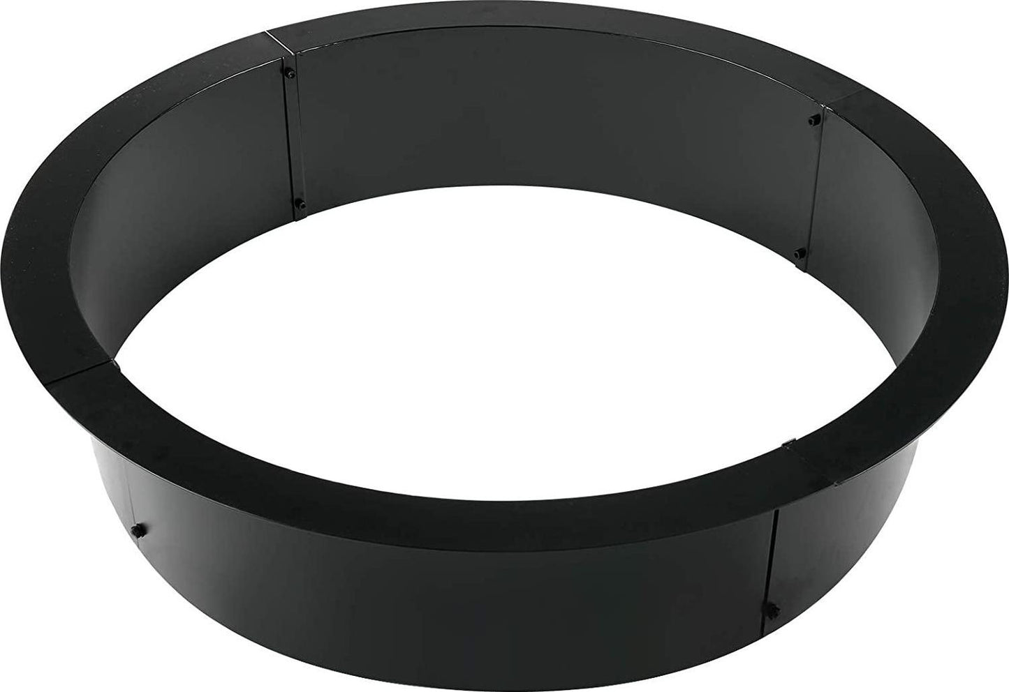 Fire Pit Ring 45-Inch Outer/39-Inch Inner Diameter Heavy Duty 3mm Metal Steel Rim - DIY Fire Pit Rim Above or In-Ground for Camping Outdoors, Backyard (45 x 39 x 10 Inch)