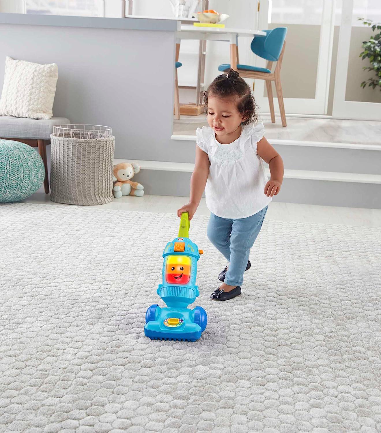 Laugh and Learn Toddler Toy Light-Up Learning Vacuum Musical Push Along For Pretend Play Ages 1+ Years