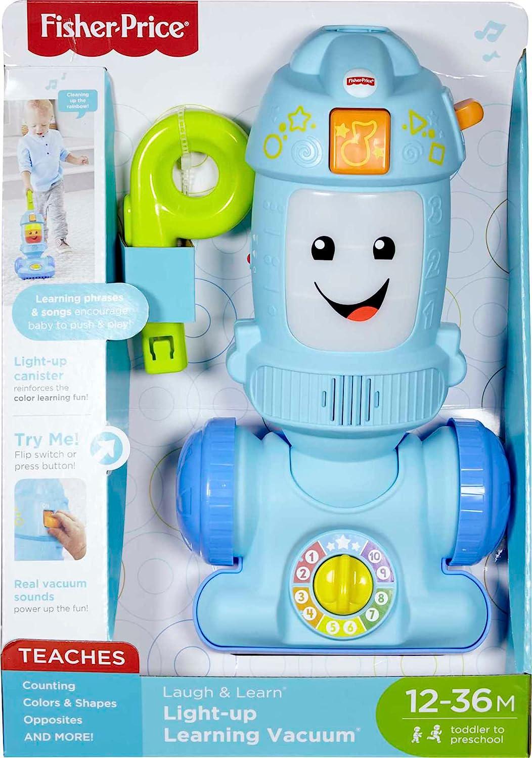 Laugh and Learn Toddler Toy Light-Up Learning Vacuum Musical Push Along For Pretend Play Ages 1+ Years