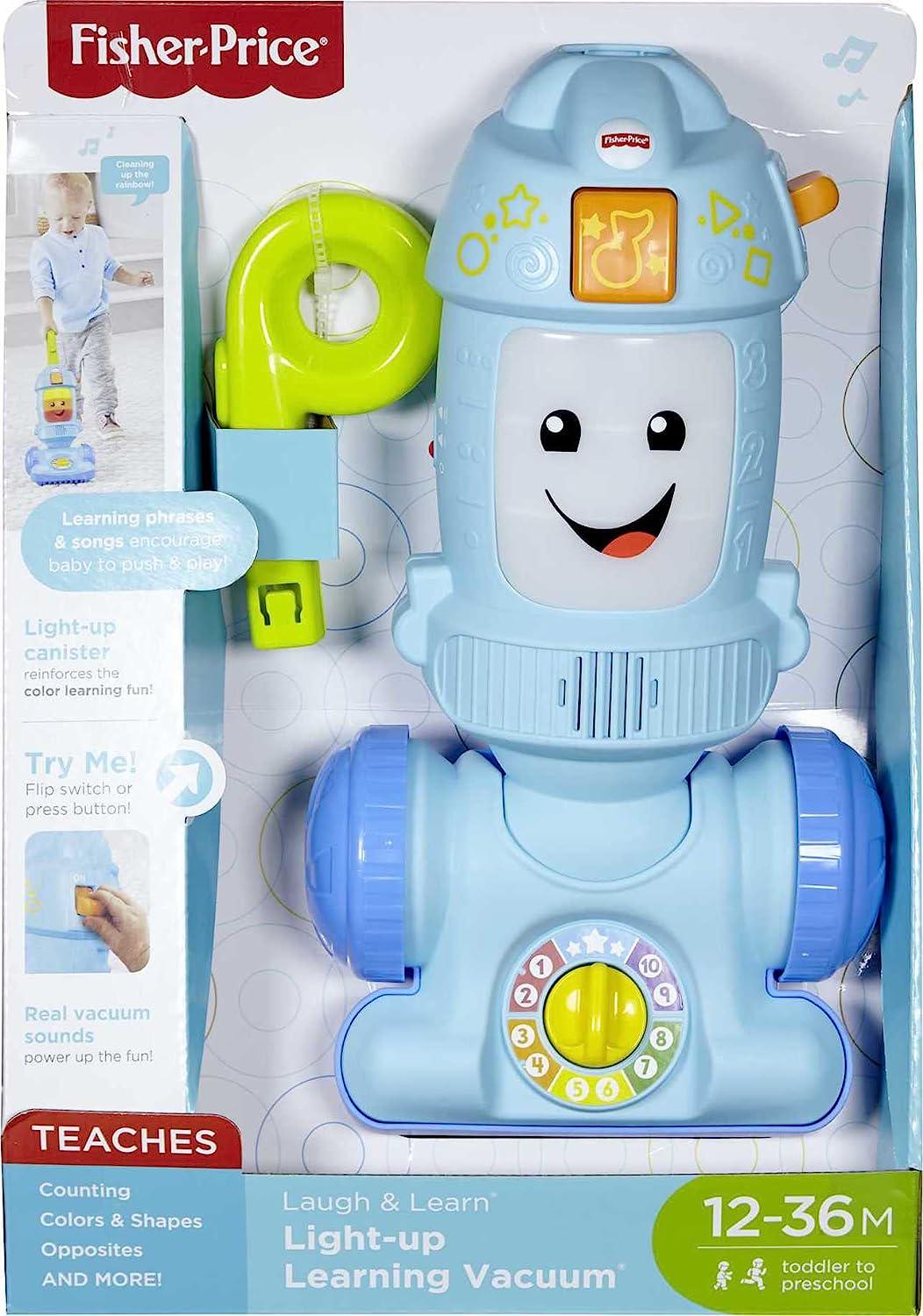 Laugh and Learn Toddler Toy Light-Up Learning Vacuum Musical Push Along For Pretend Play Ages 1+ Years