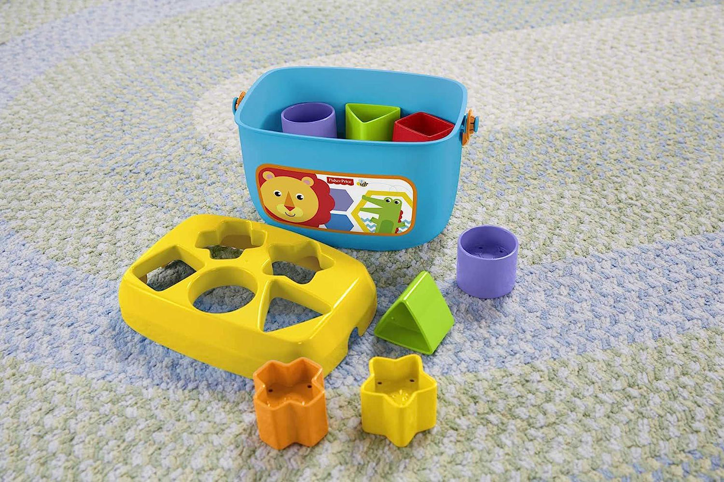 Stacking Toy Baby's First Blocks Set of 10 Shapes for Sorting Play for Infants Ages 6+ Months