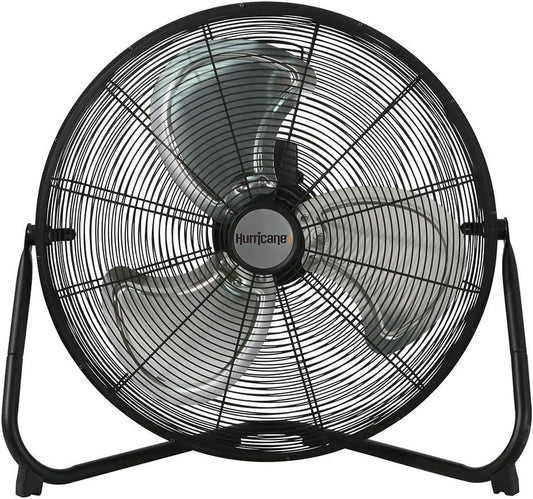 Floor Fan - 20 Inch, Pro Series, High Velocity, Heavy Duty Metal Floor Fan for Industrial, Commercial, Residential, and Greenhouse Use - ETL Listed, Black-