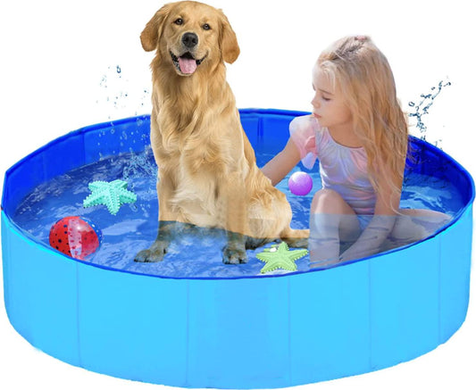 Foldable Pet Dog Kids Swimming Pool(40'' x 12'')-