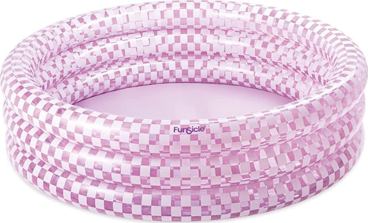 Funsicle 66in x 18in Round Checkered Inflatable Plunge Pool, Adult-Sized-