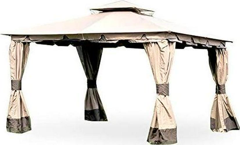 Garden Winds Replacement Canopy for Monterey Gazebo (Model L-GZ215PST-4) - Standard 350 - Beige-