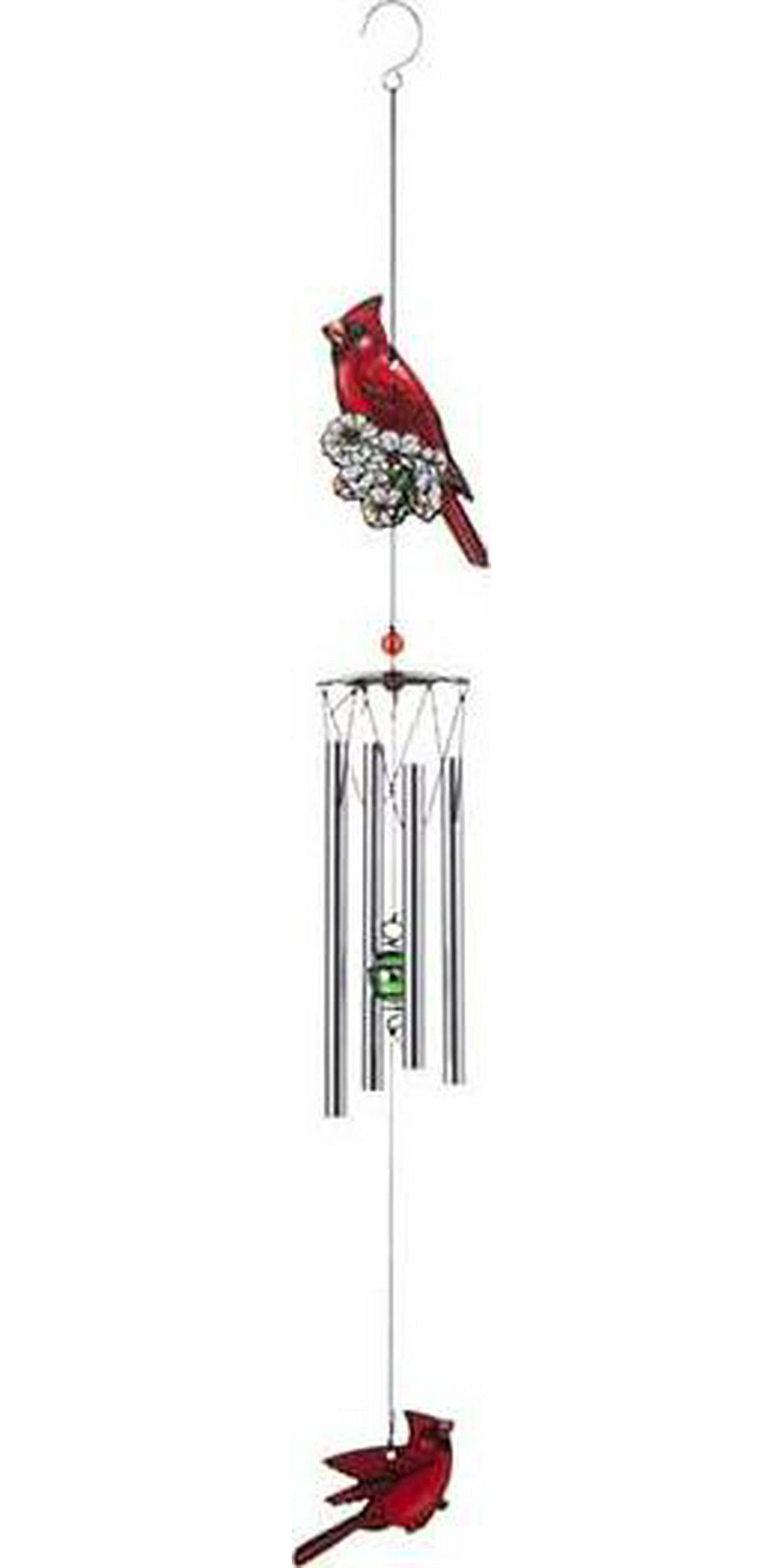 Cardinal Bird Wind Chime, Red Bird Wind Chimes Outdoor Decorations, Garden Backyard Church Hanging Decor