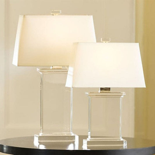 Glass Pillar Transparent Table Lamp-