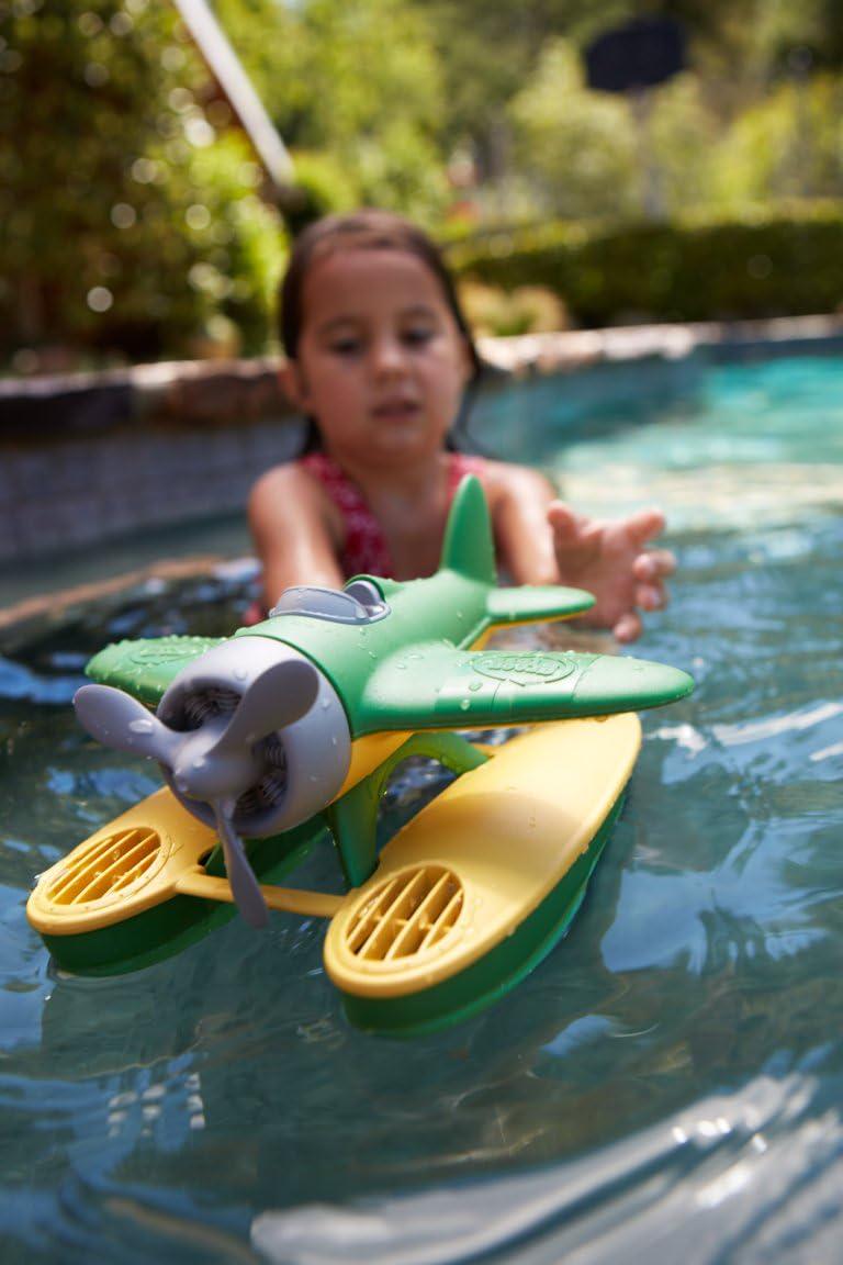 Seaplane in Green Color - BPA Free, Phthalate Free Floatplane for Improving Pincers Grip. Toys and Games ,9 x 9.5 x 6 inches