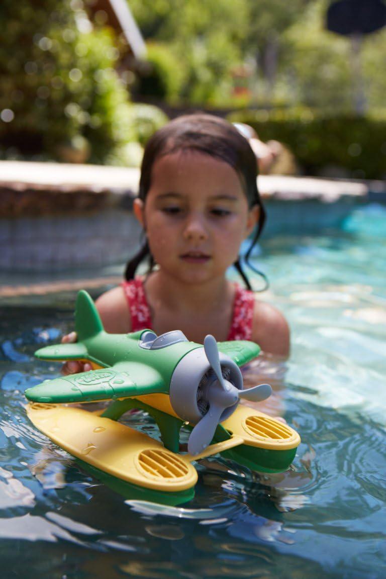 Seaplane in Green Color - BPA Free, Phthalate Free Floatplane for Improving Pincers Grip. Toys and Games ,9 x 9.5 x 6 inches