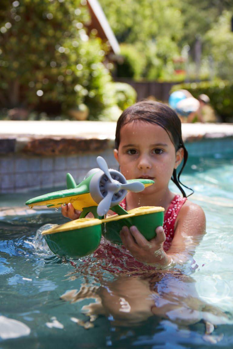 Seaplane in Green Color - BPA Free, Phthalate Free Floatplane for Improving Pincers Grip. Toys and Games ,9 x 9.5 x 6 inches