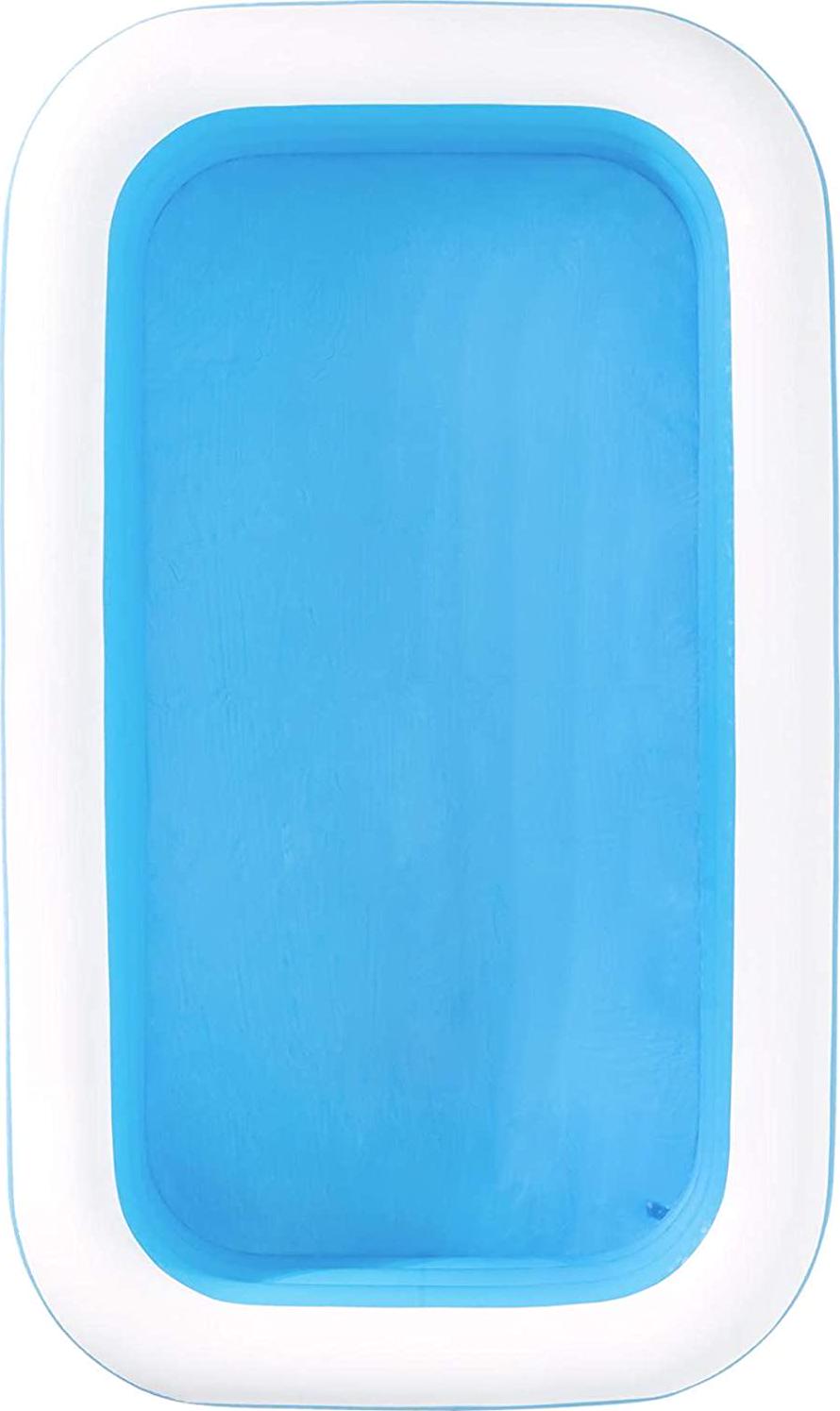 Blue Rectangular Inflatable Family Pool (10' x 6' x 22 )