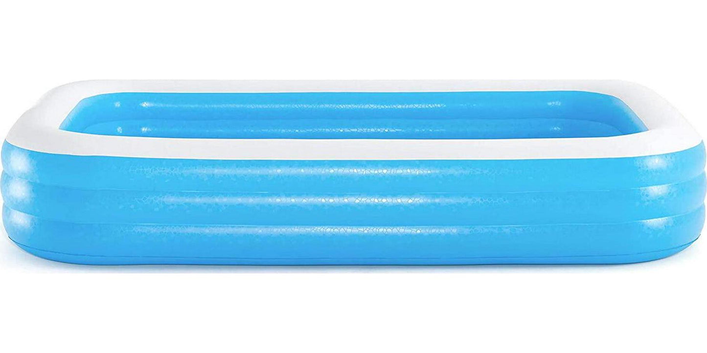 Blue Rectangular Inflatable Family Pool (10' x 6' x 22 )