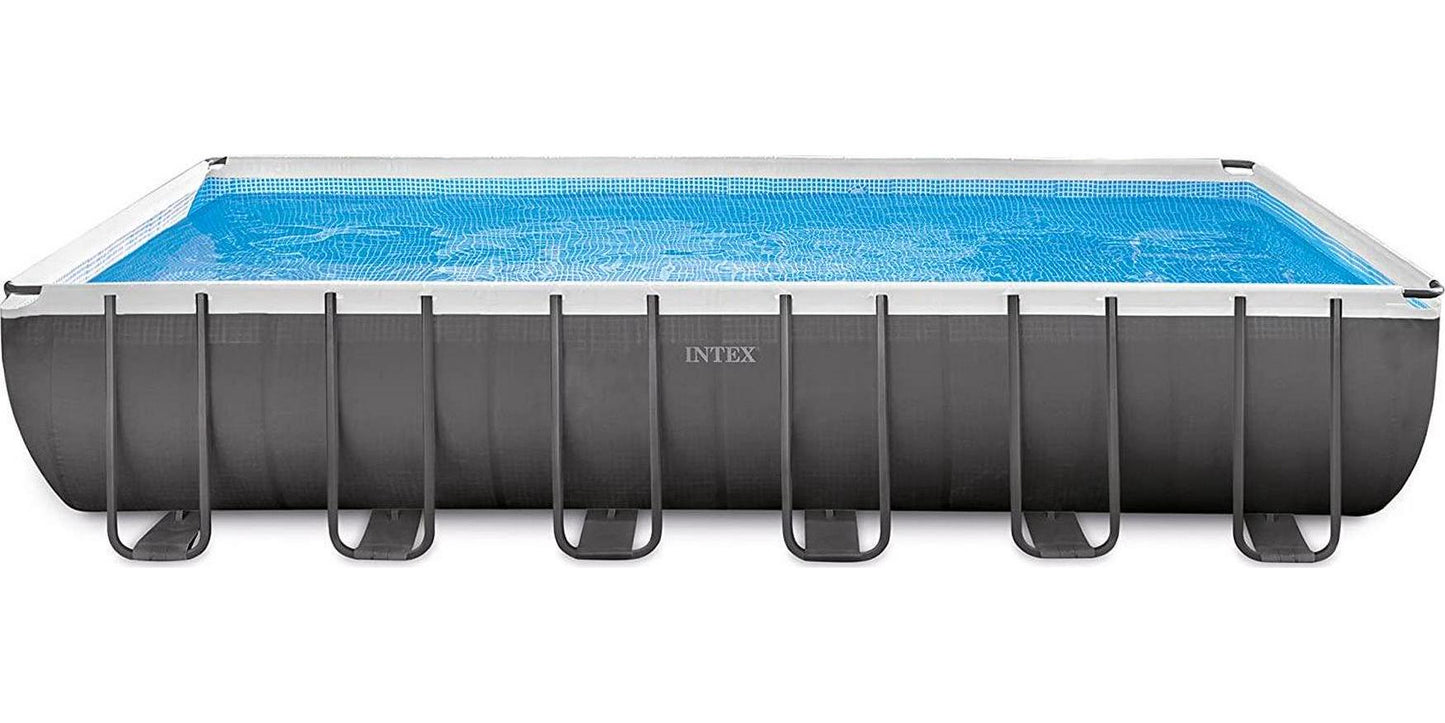 INTEX 26367EH Ultra XTR Deluxe Rectangular Above Ground Swimming Pool Set: 24ft x 12ft x 52in Includes 2100 GPH Sand Filter Pump Saltwater System SuperTough