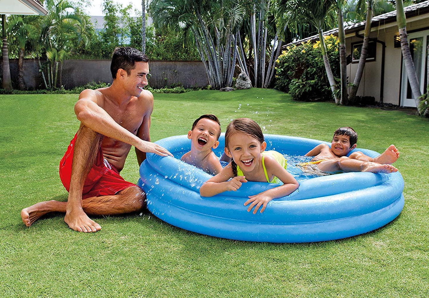 INTEX Crystal Blue Kids Outdoor Inflatable 58 Swimming Pool | 58426EP