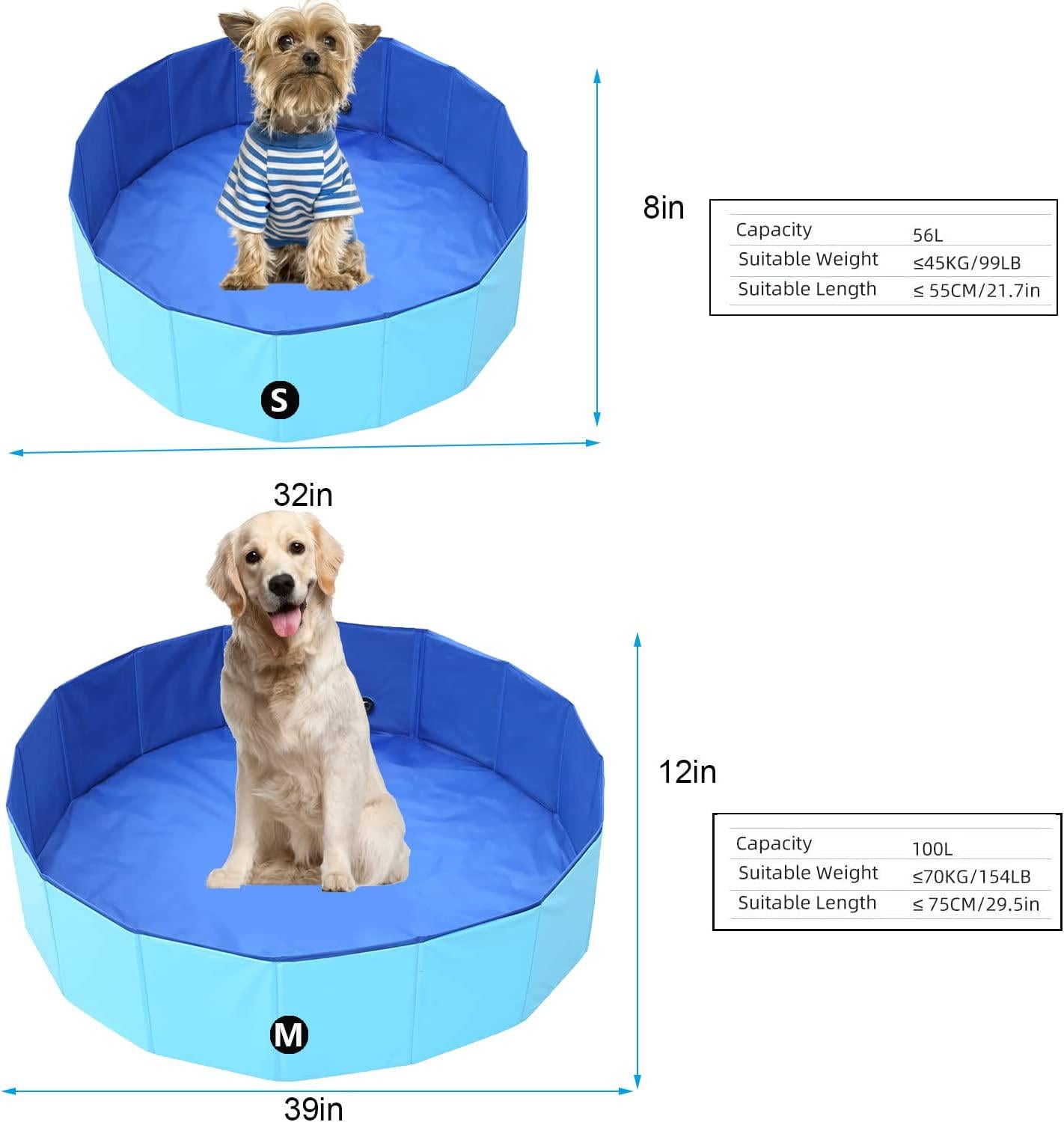 Foldable Pet Dog Kids Swimming Pool(40'' x 12'')