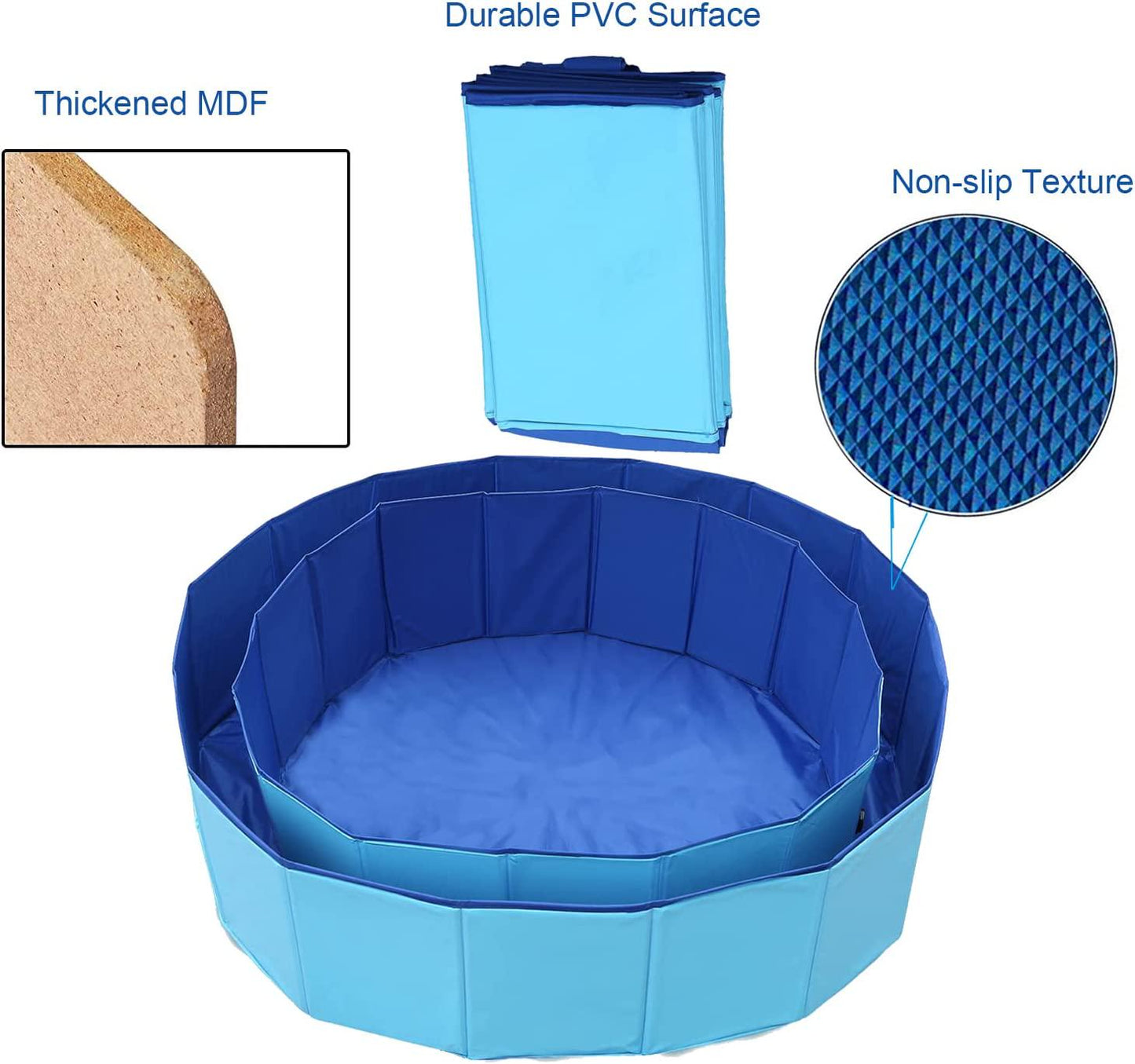 Foldable Pet Dog Kids Swimming Pool(40'' x 12'')