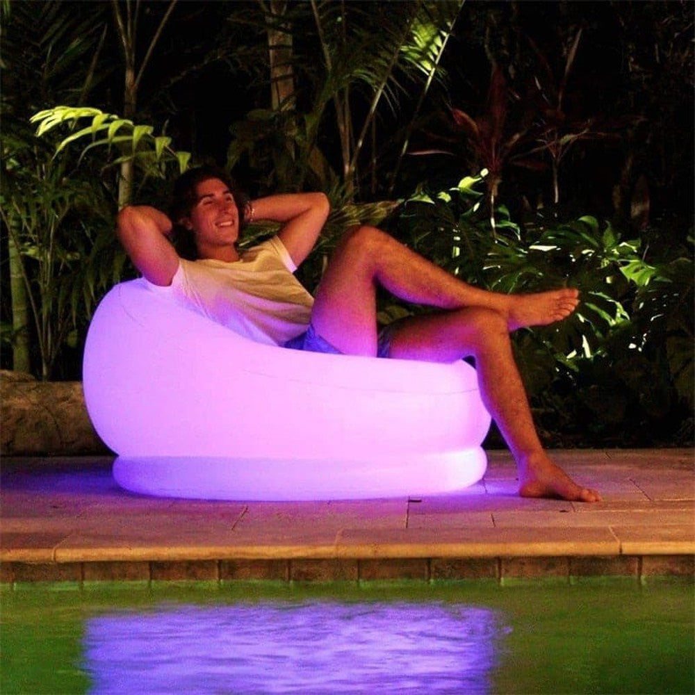 Illuminated RGB Inflatable Beanbag Chair-