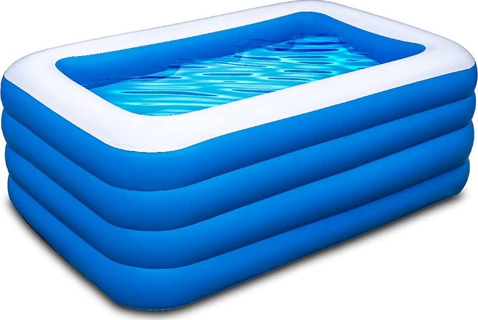 Inflatable Swimming Pool, 70x55x29 inch Inflatable Pool, Family Pool, Summer Water Party, Kids, Outdoor, Garden, Backyard (A 70x55x29in)-