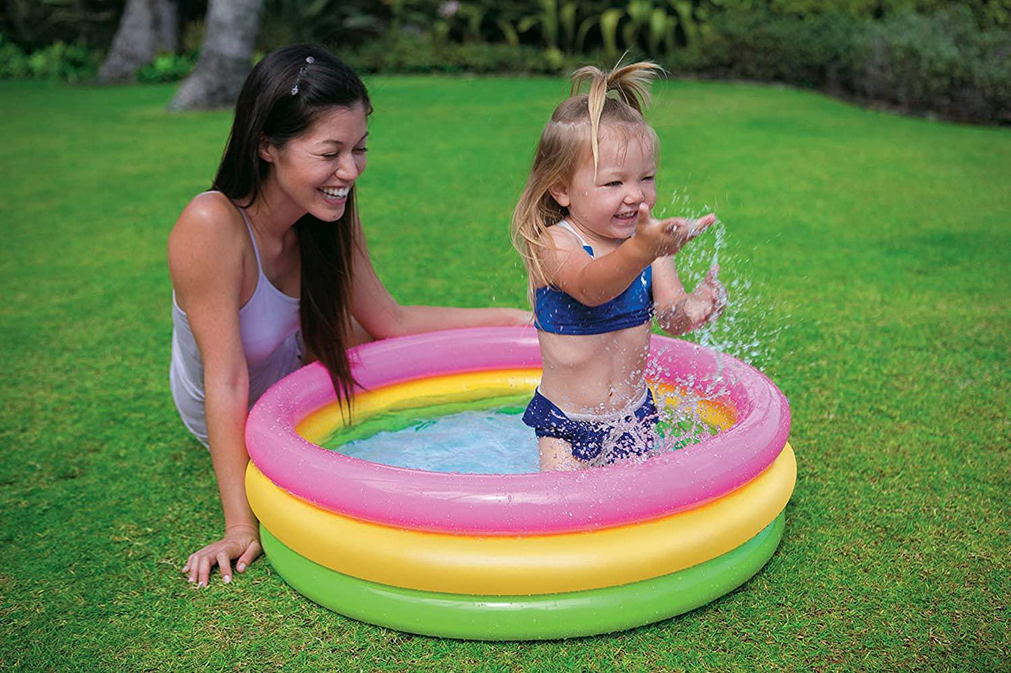 Intex Sunset Glow Baby Pool (34in x 10 in), Beige